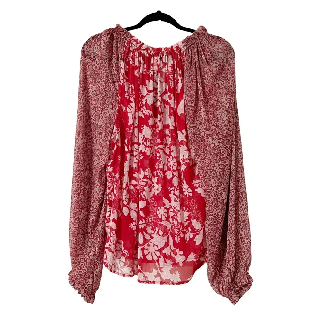 Free People Hendrix‎ Printed Top in Red